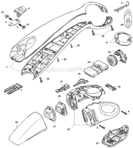Part Location Diagram of 499694-03 DeWALT Battery Pack